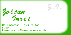 zoltan imrei business card